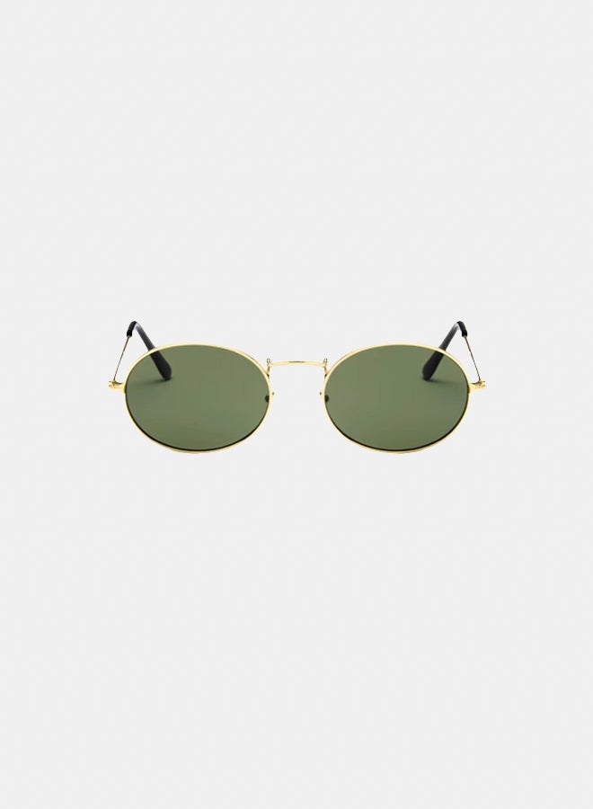 korico Elun Green Rimless Round Sunglasses - Image 2
